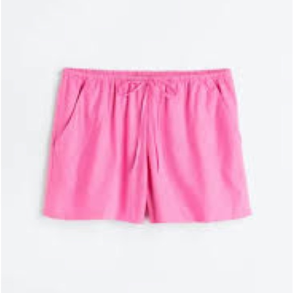 Pink linen shorts